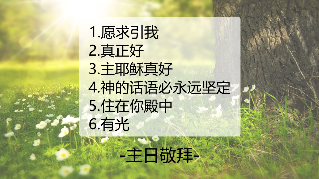 主日礼拜 | 東京陽光基督教會
